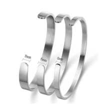 Yudan Wholesale 4mm 6mm 8mm Stainless Steel Open Bangle Cuff